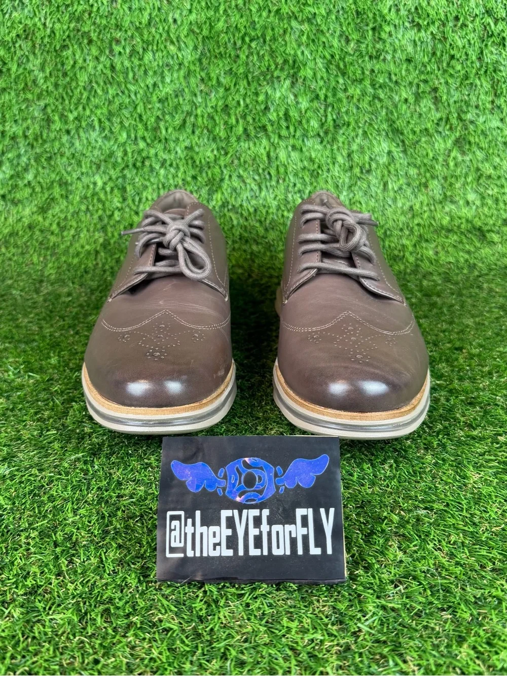 NEW Cole Haan Original Grand Energy One Brown Leather Wingtip Oxfords Men’s 11
